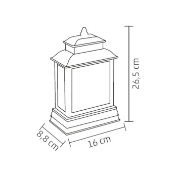 Home fenjer sa efektom padanja snega i LED diodom LTN16-3